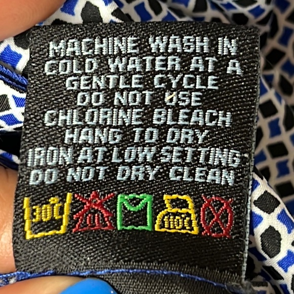 Cynthia Rowley Womens Full Button Down Top in Blue, Black and White XS XSMALL - Picture 4 of 10